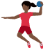 🤾🏿‍♀️ woman playing handball: dark skin tone display on Twitter